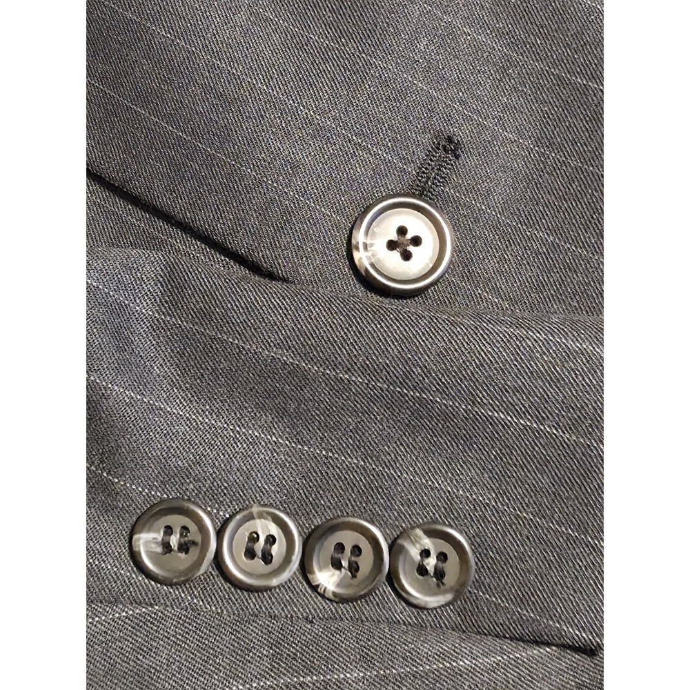 Chaps Ralph Lauren Mens 46S Gray Pinstripe Wool Blazer Sport Coat Made in Canada - Picture 8 of 8